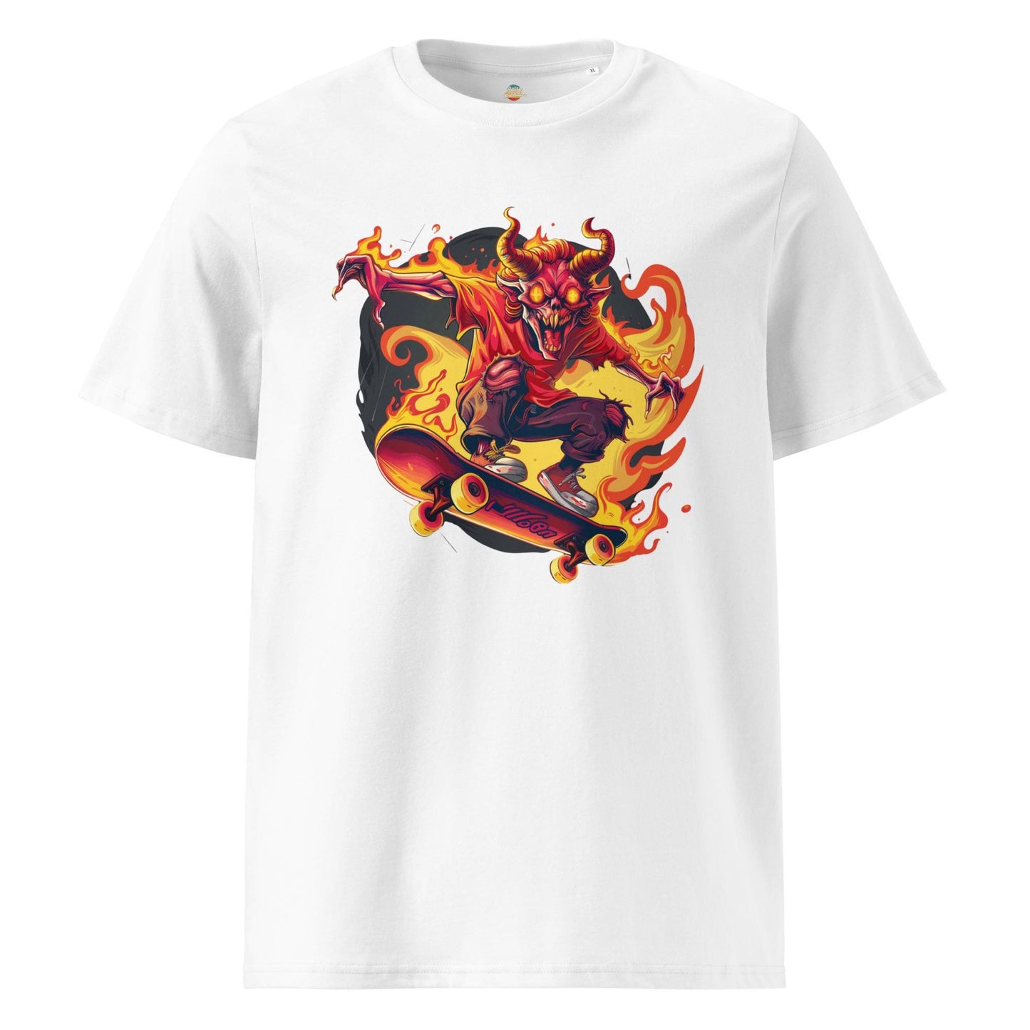 Hellfire Skateboard Shirt – Demon Skater Graphic Tee