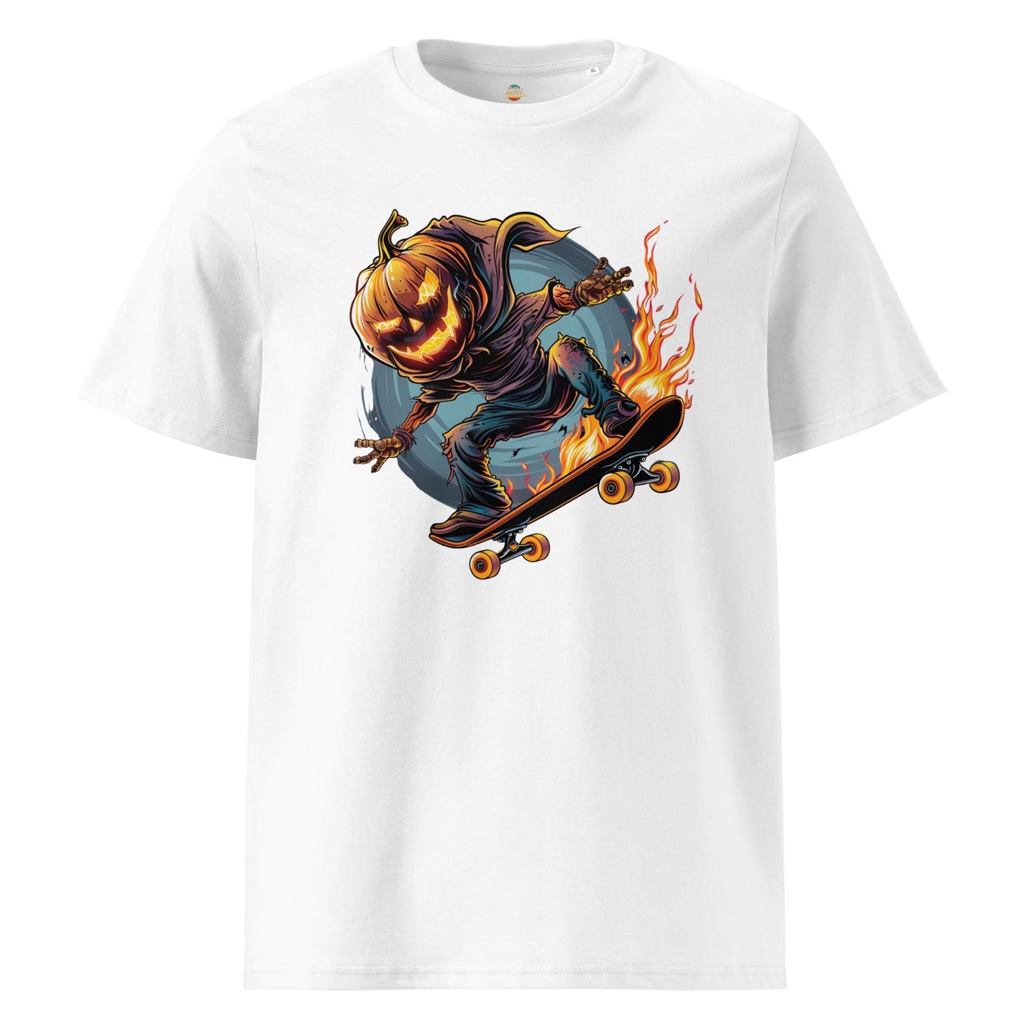 Pumpkin Head Skateboarding Shirt – Spooky Halloween Tee