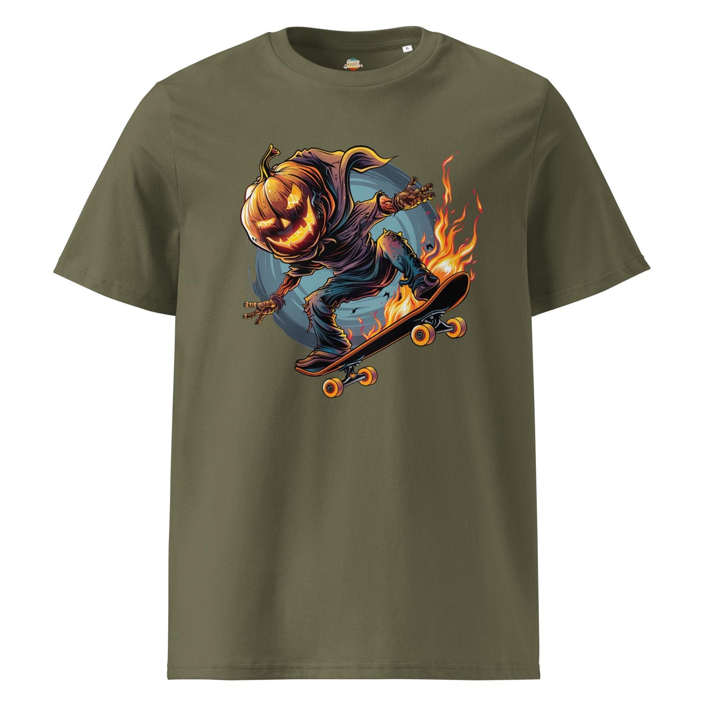 Pumpkin Head Skateboarding Shirt – Spooky Halloween Tee