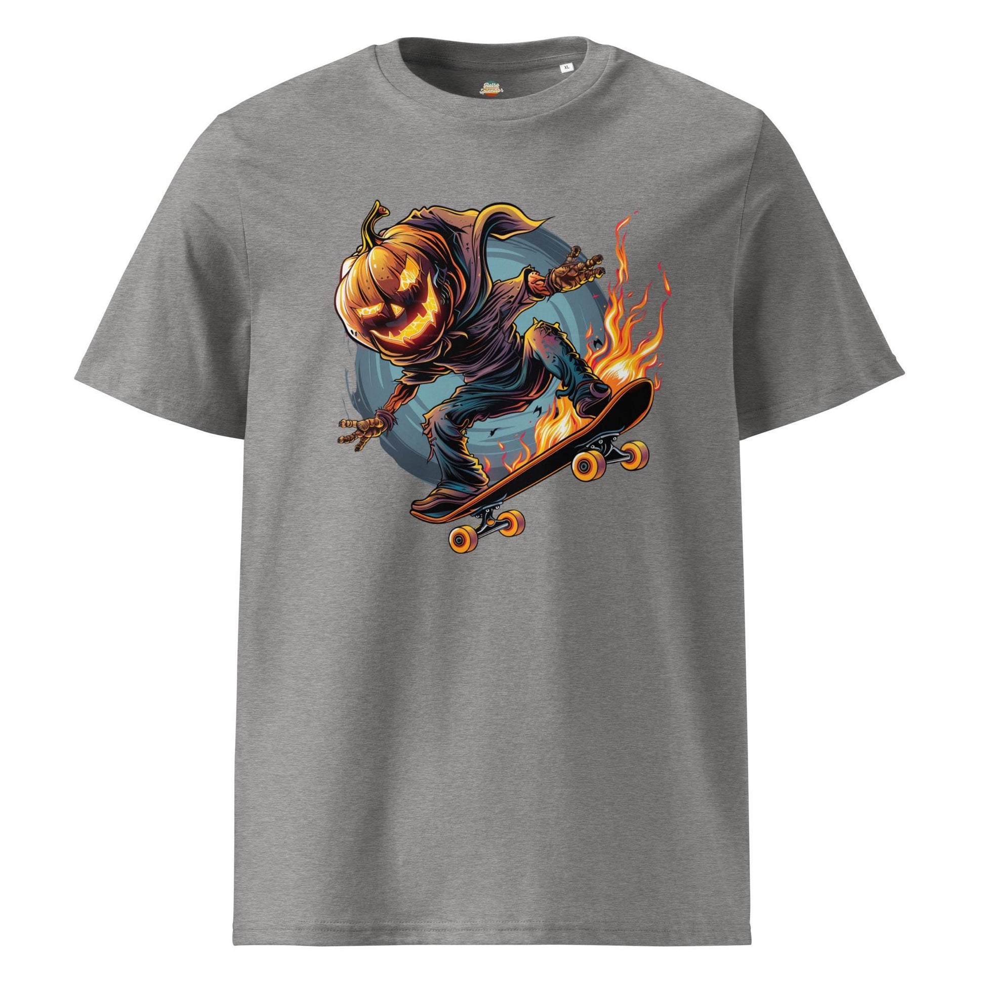 Pumpkin Head Skateboarding Shirt – Spooky Halloween Tee