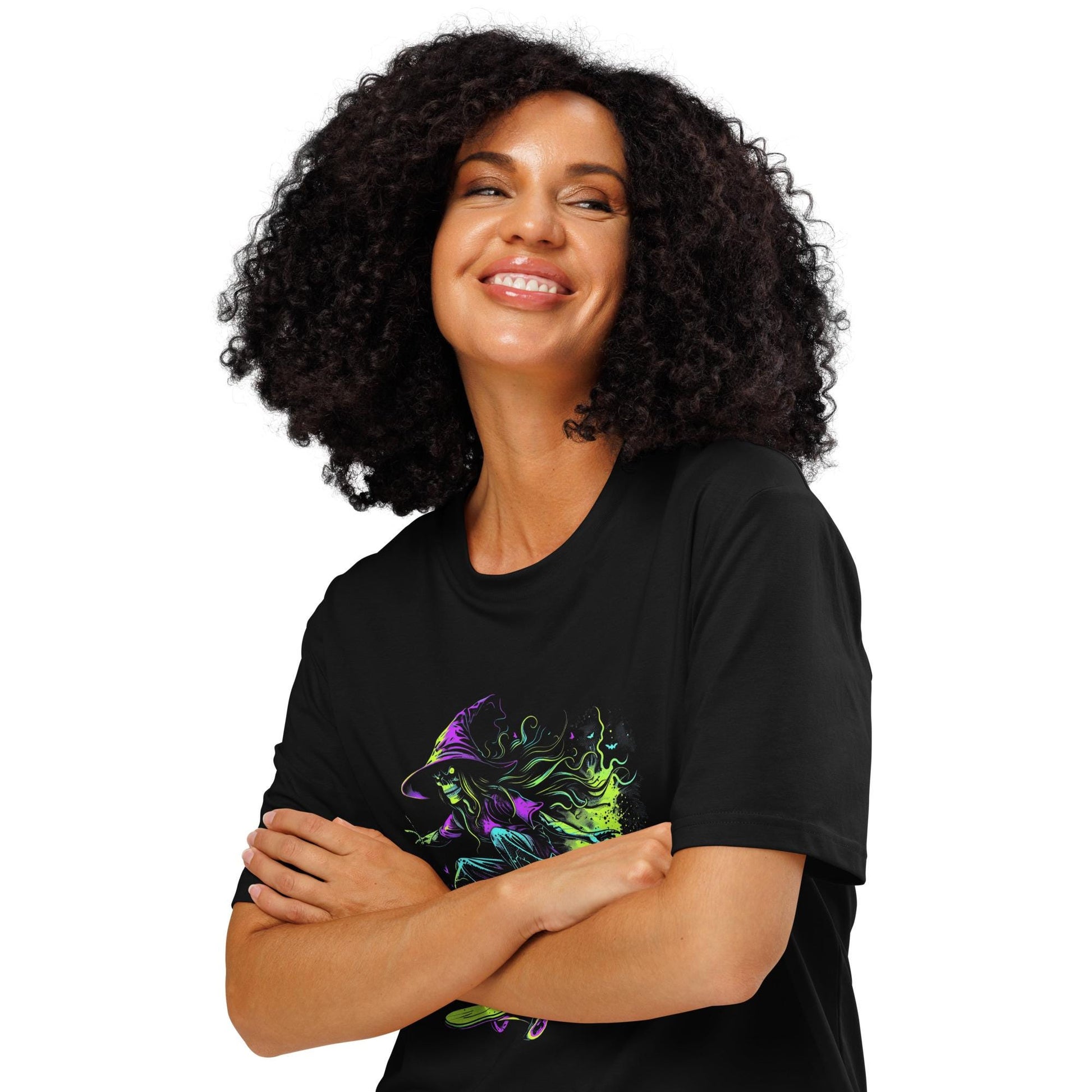 Neon Witch Skateboarding Shirt – Gothic Graphic Tee