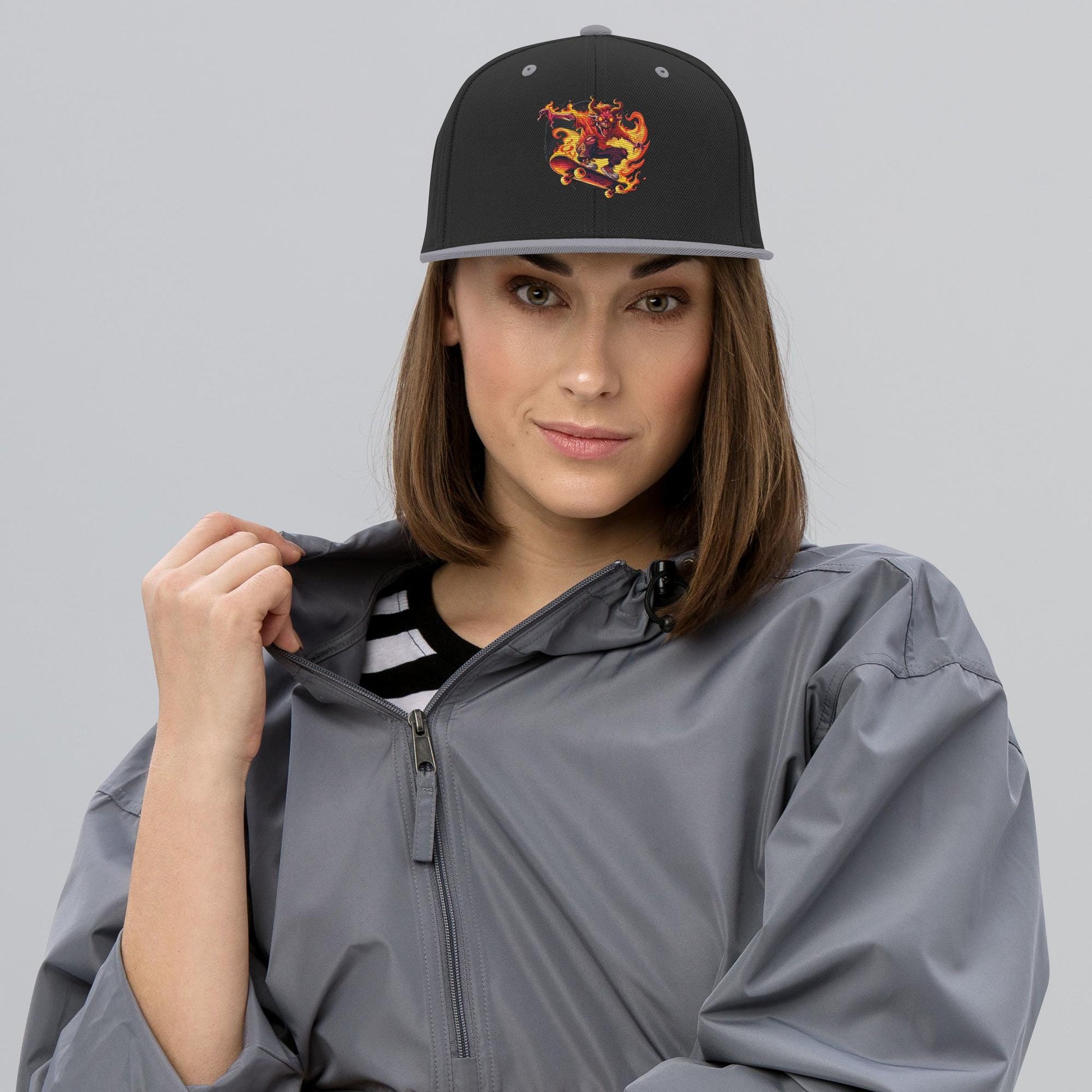 Hellfire Skateboard Hat – Demon Rider Graphic Cap
