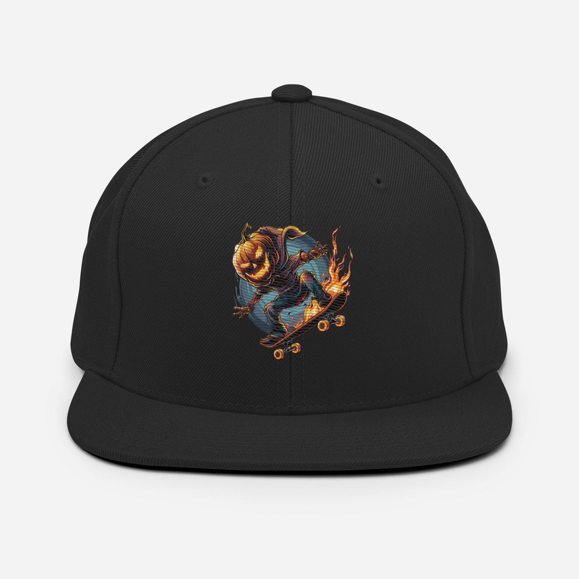 Flaming Jack O’ Lantern Hat – Halloween Skate Snapback