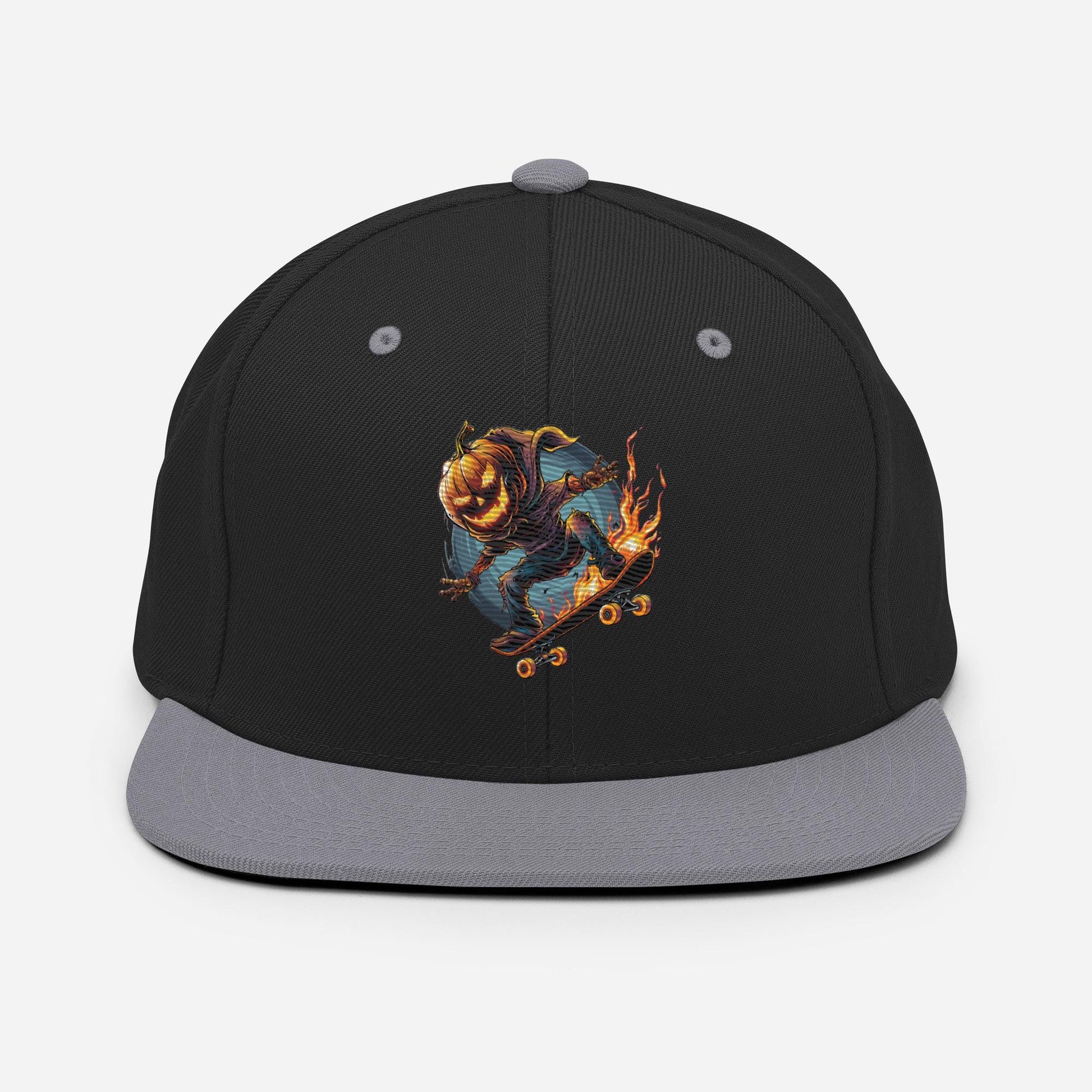 Flaming Jack O’ Lantern Hat – Halloween Skate Snapback