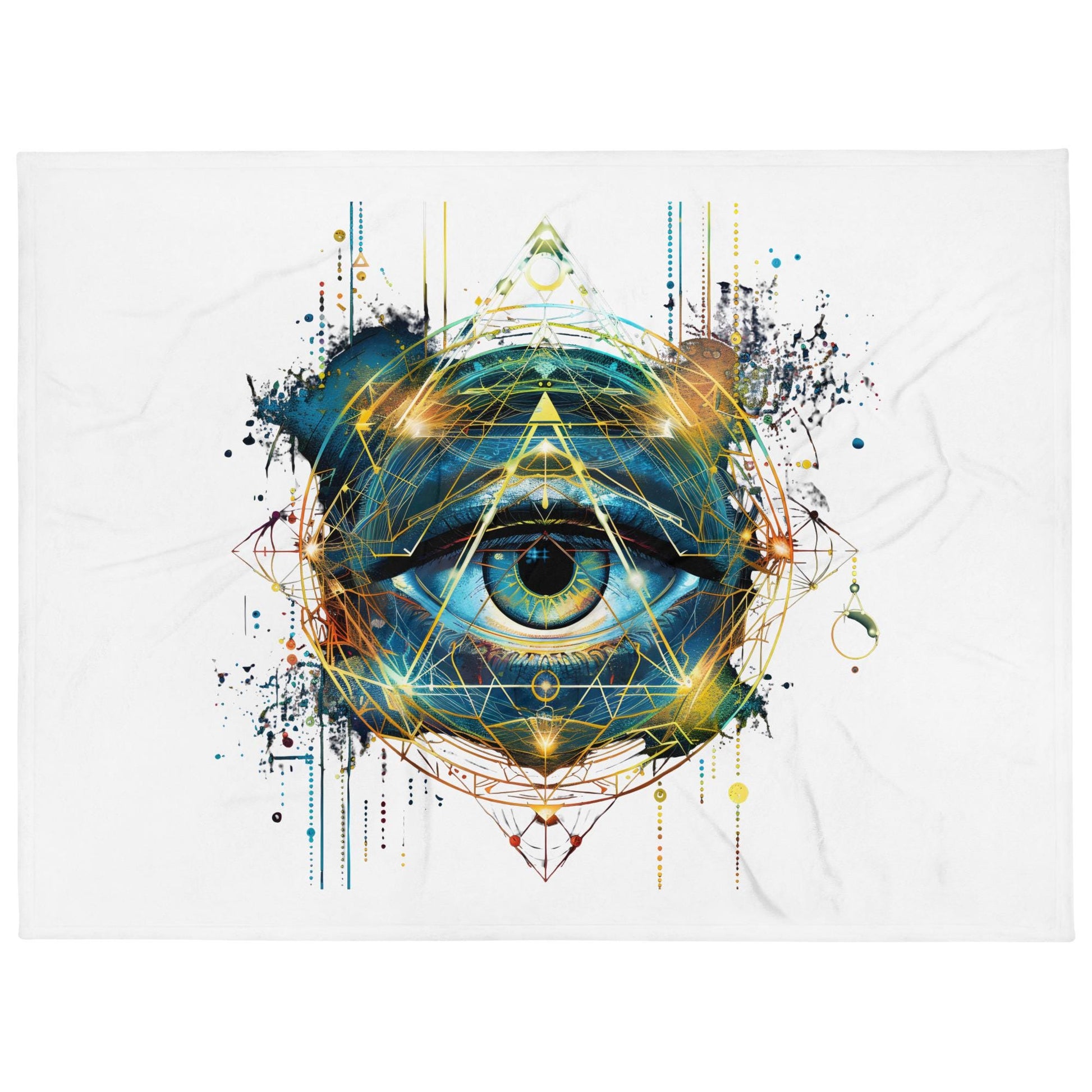 Mystic Eye - Sacred Geometry Throw Blanket