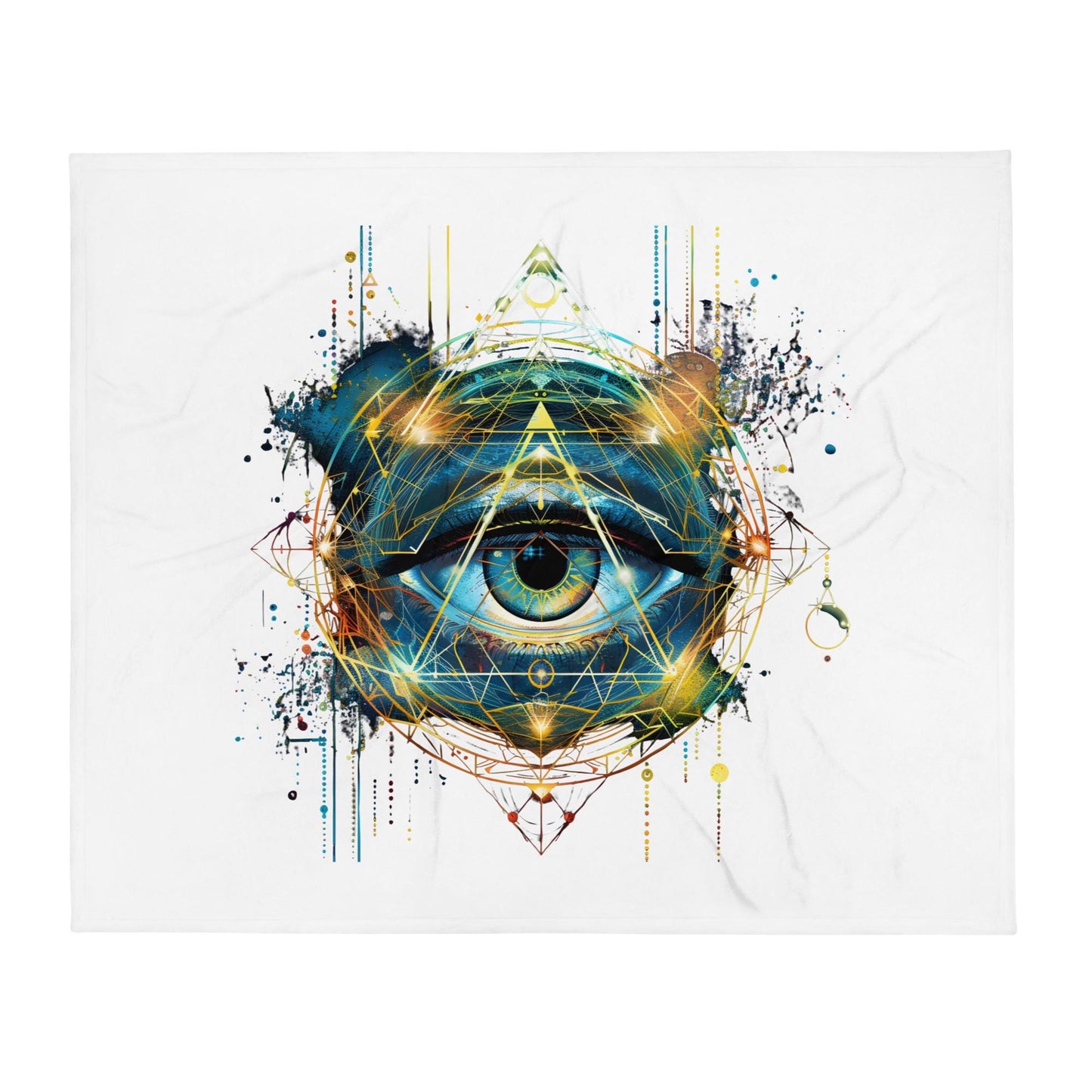 Mystic Eye - Sacred Geometry Throw Blanket