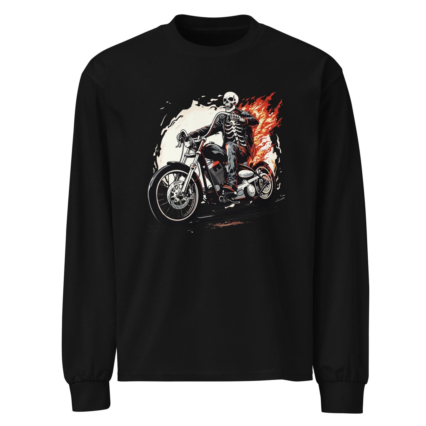 Undead Biker - Premium heavyweight long sleeve shirt