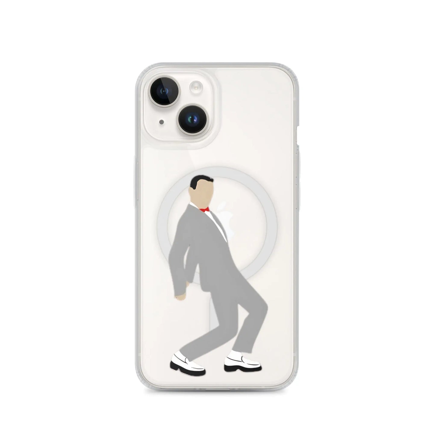 Pee-Wee Herman - MagSafe clear case for iPhone by Retro Splendor Tags: 80s, case, clear, dance, gift, magsafe, original, pee-wee, pee-wee herman, phone, Printful, retro, silhouette, tequila, vintage RetroSplendor Apparel
