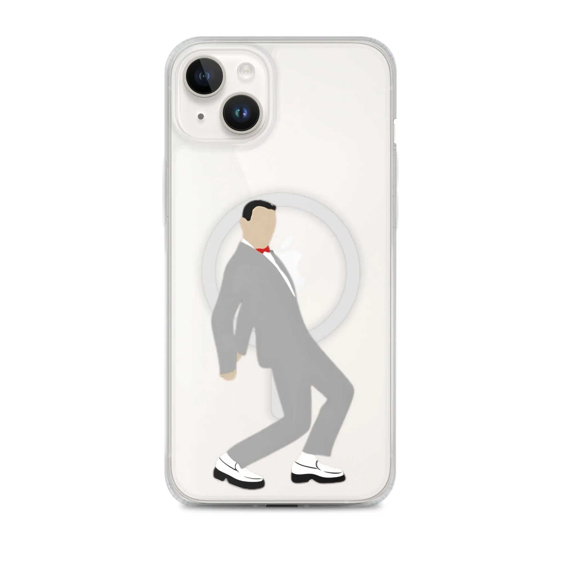 Pee-Wee Herman - MagSafe clear case for iPhone by Retro Splendor Tags: 80s, case, clear, dance, gift, magsafe, original, pee-wee, pee-wee herman, phone, Printful, retro, silhouette, tequila, vintage RetroSplendor Apparel
