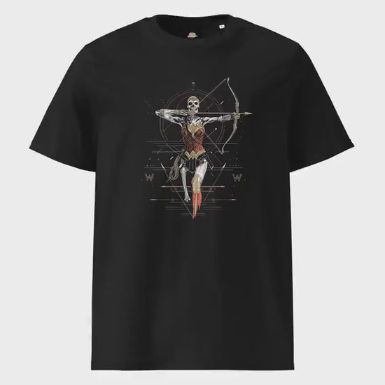 Wonder Woman Inspired - Undead skeleton Valkyrie Warrior Unisex organic ribbed neck t-shirt