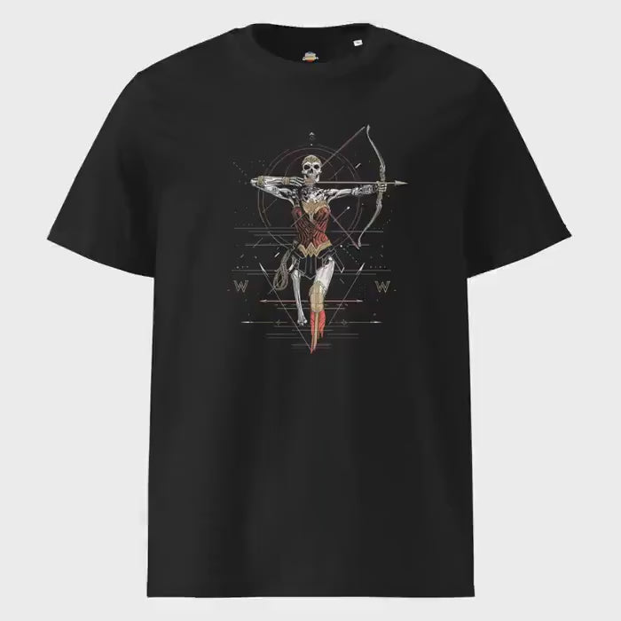 Wonder Woman Inspired - Undead skeleton Valkyrie Warrior Unisex organic ribbed neck t-shirt