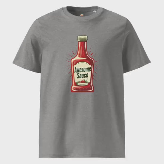 Awesome Sauce - Minimalist Retro Style Unisex organic ribbed neck t-shirt