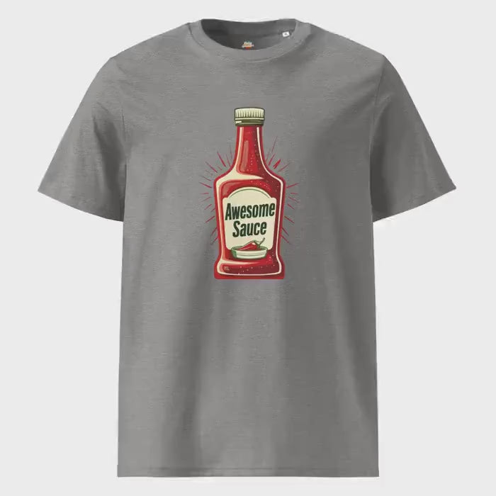 Awesome Sauce - Minimalist Retro Style Unisex organic ribbed neck t-shirt