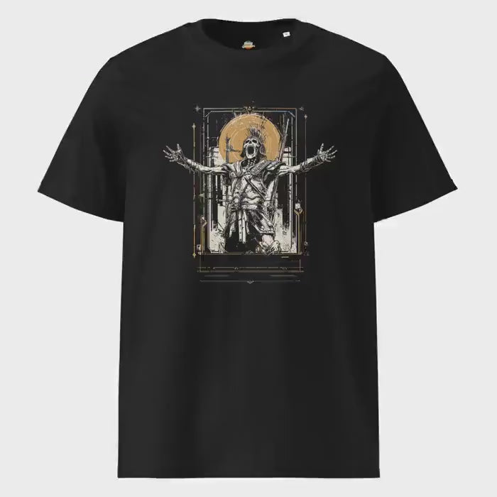 Epic Skeleton Gladiator - Original Graphic Unisex organic ribbed neck t-shirt