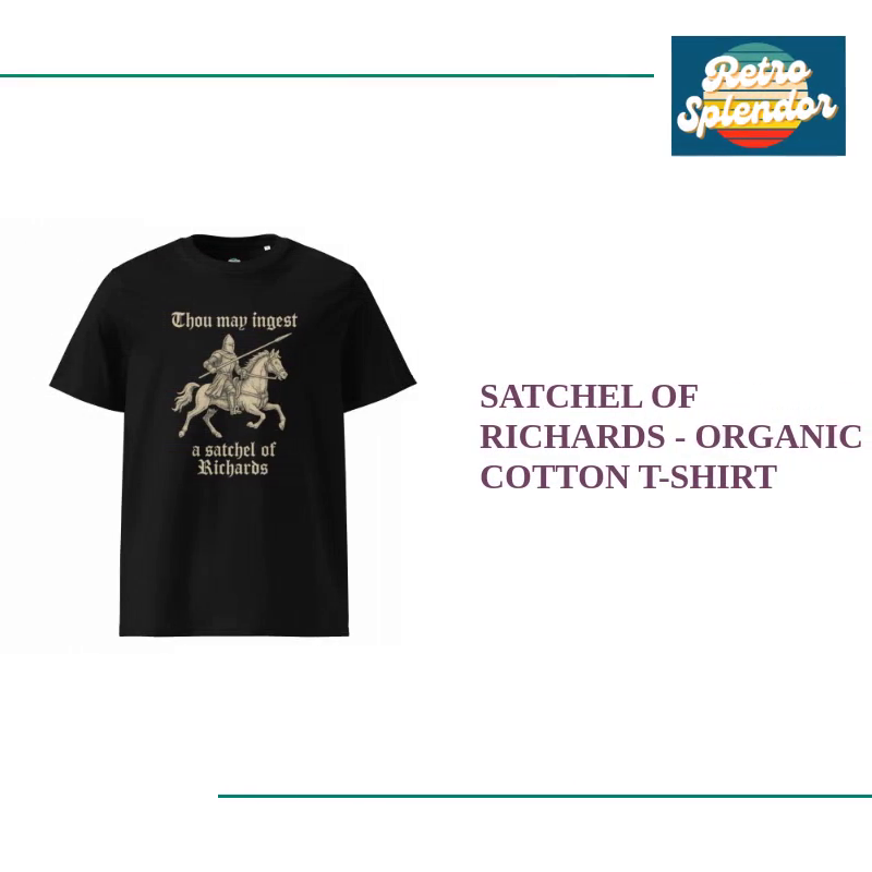 Satchel of Richards - organic cotton t-shirt by@Outfy