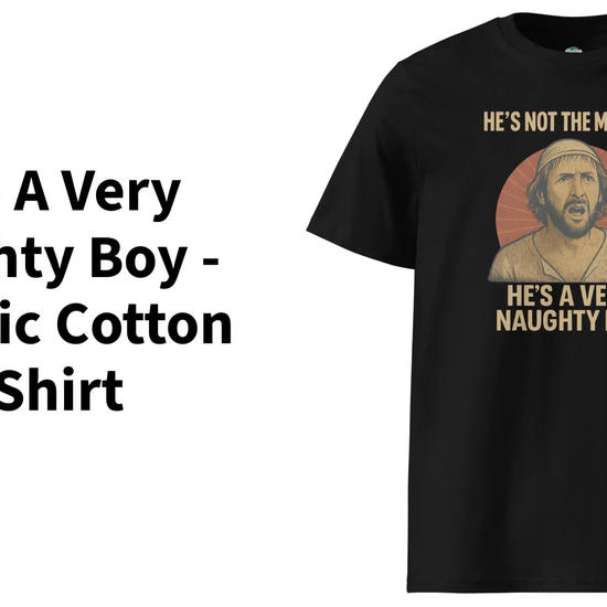 He&#039;s a Very Naughty Boy - organic cotton t-shirt by@Outfy