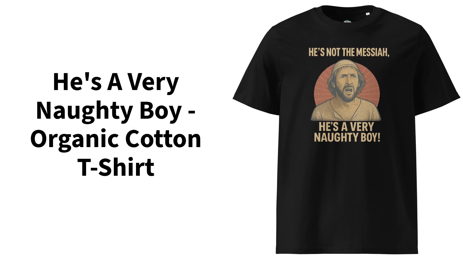 He&#039;s a Very Naughty Boy - organic cotton t-shirt by@Outfy
