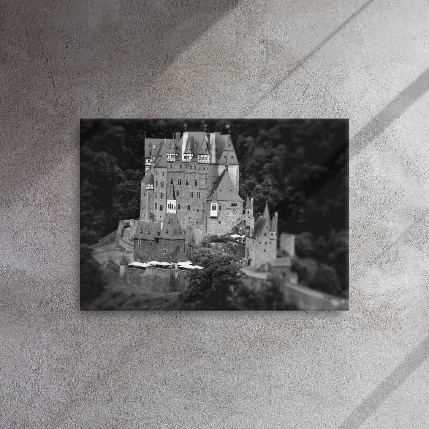 Vintage German Castle - Thin Canvas by Retro Splendor Tags: castle art, german architecture, thin canvas, vintage decor, wall art RetroSplendor Apparel