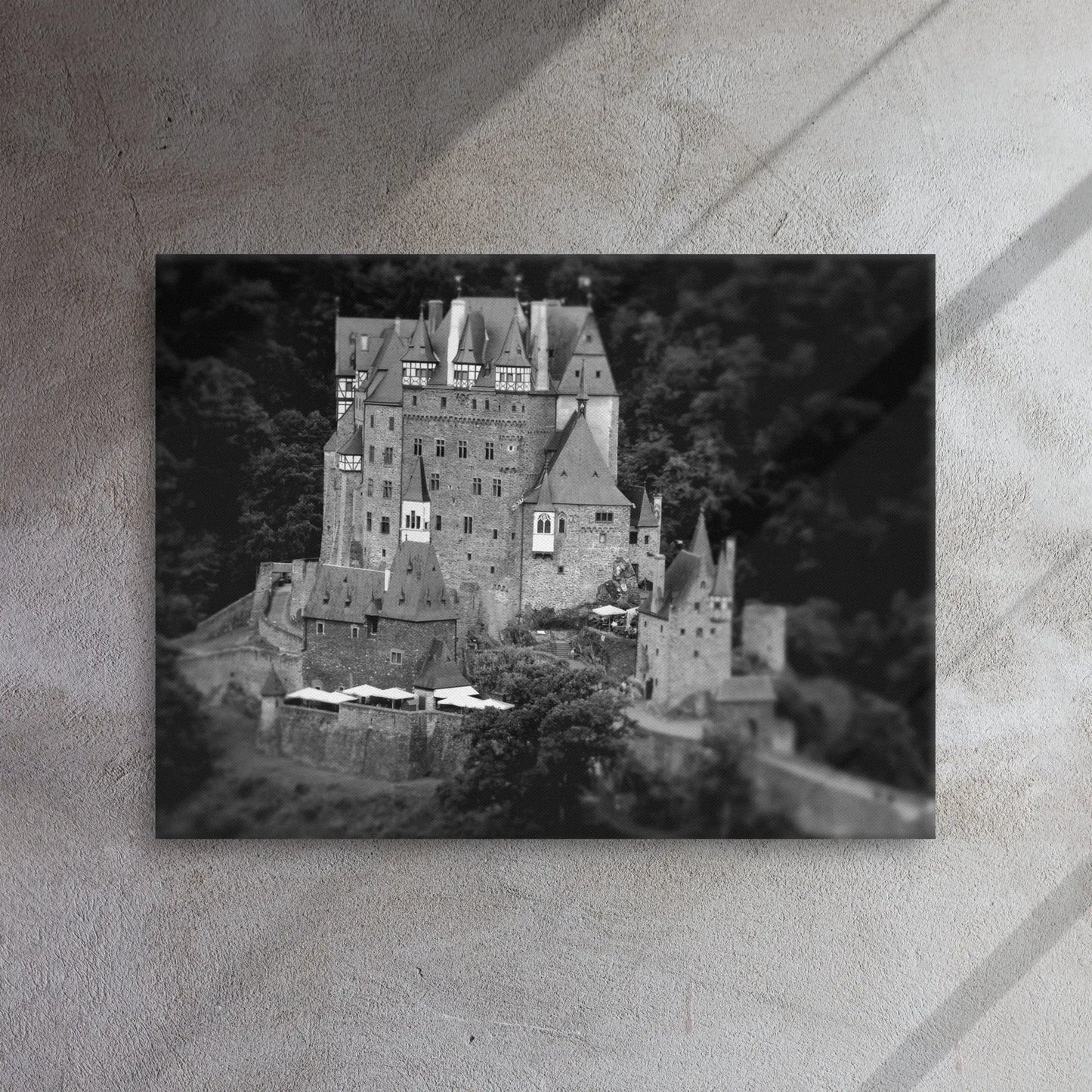 Vintage German Castle - Thin Canvas by Retro Splendor Tags: castle art, german architecture, thin canvas, vintage decor, wall art RetroSplendor Apparel