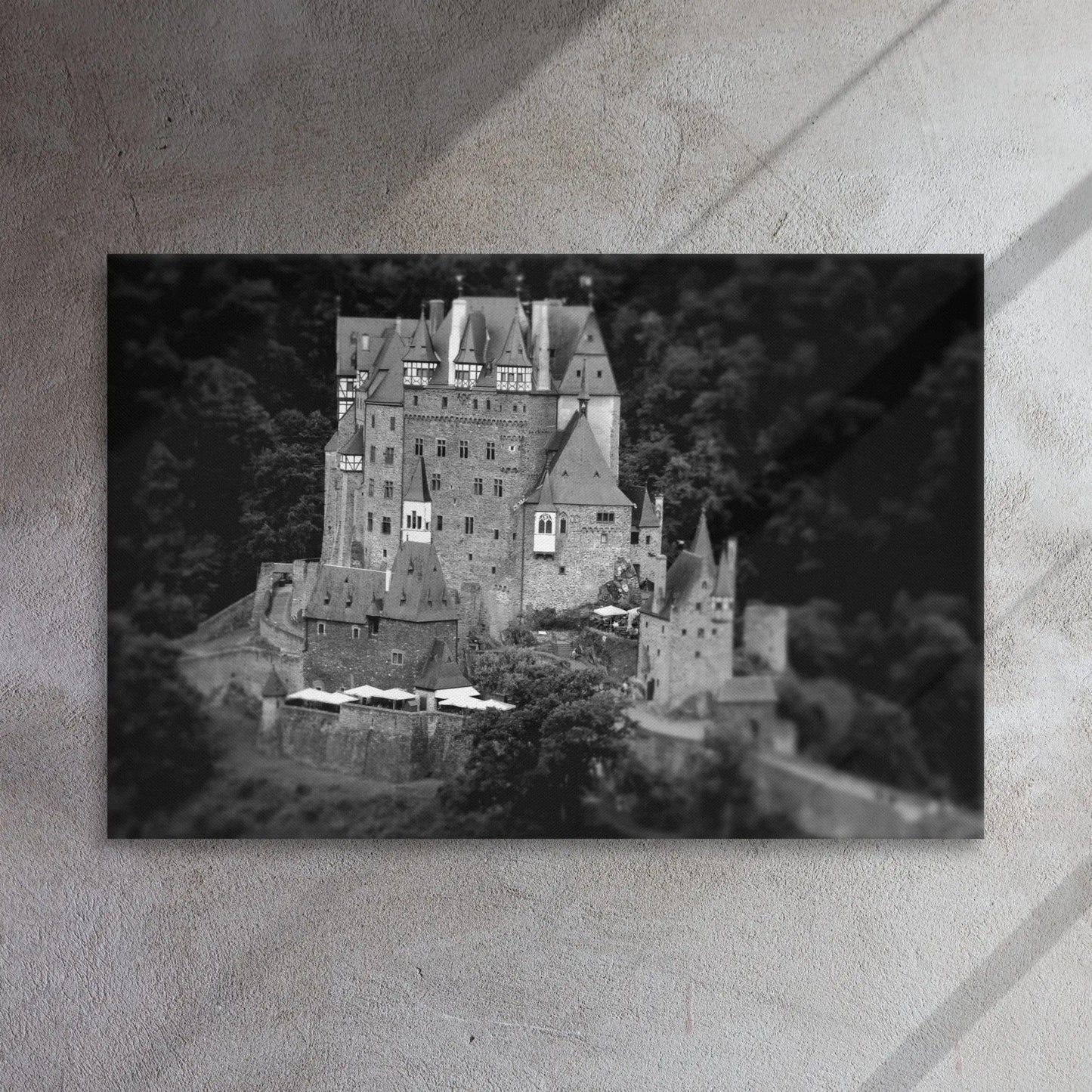 Vintage German Castle - Thin Canvas by Retro Splendor Tags: castle art, german architecture, thin canvas, vintage decor, wall art RetroSplendor Apparel