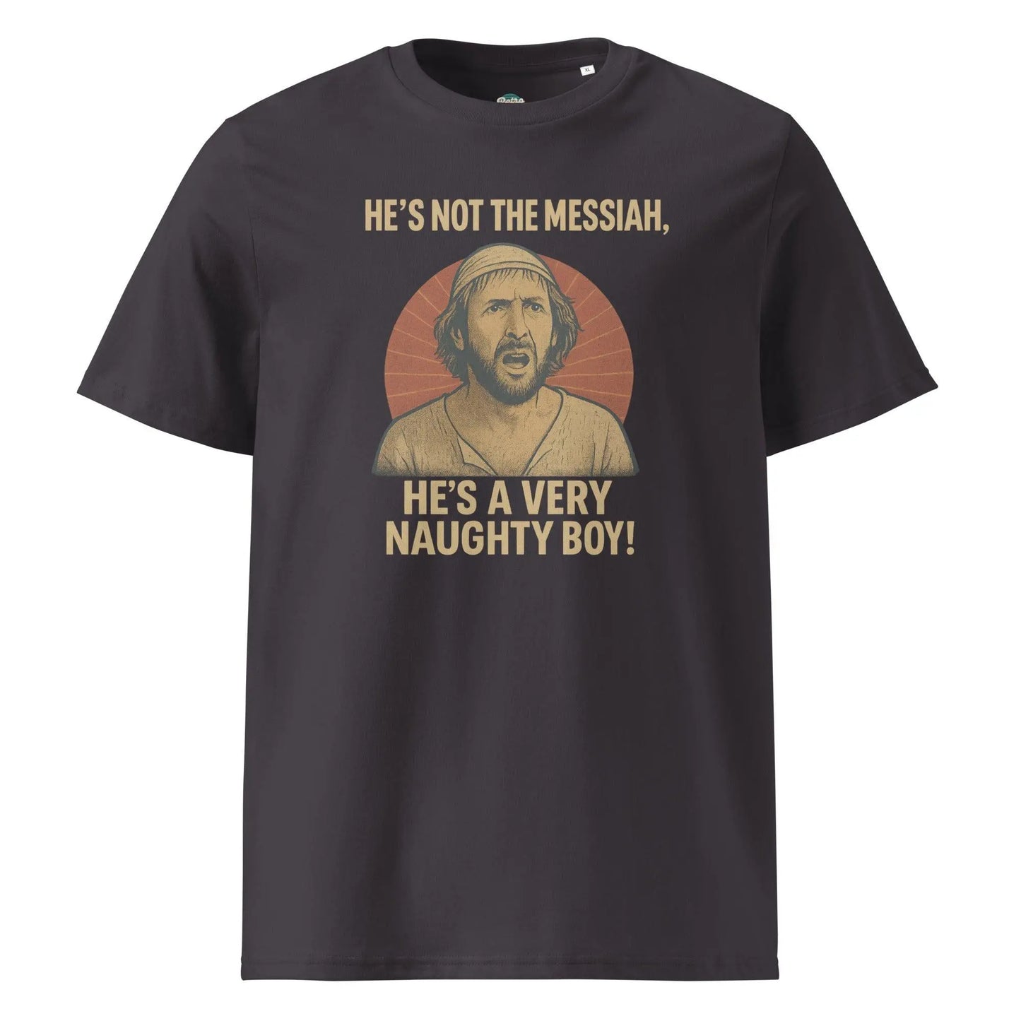 He's a Very Naughty Boy - organic cotton t-shirt - Retro Splendor