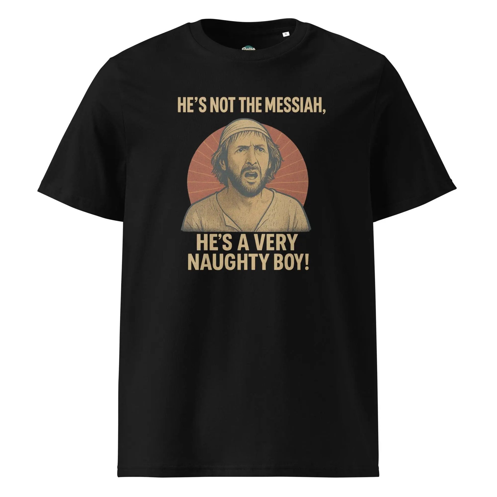 He's a Very Naughty Boy - organic cotton t-shirt - Retro Splendor