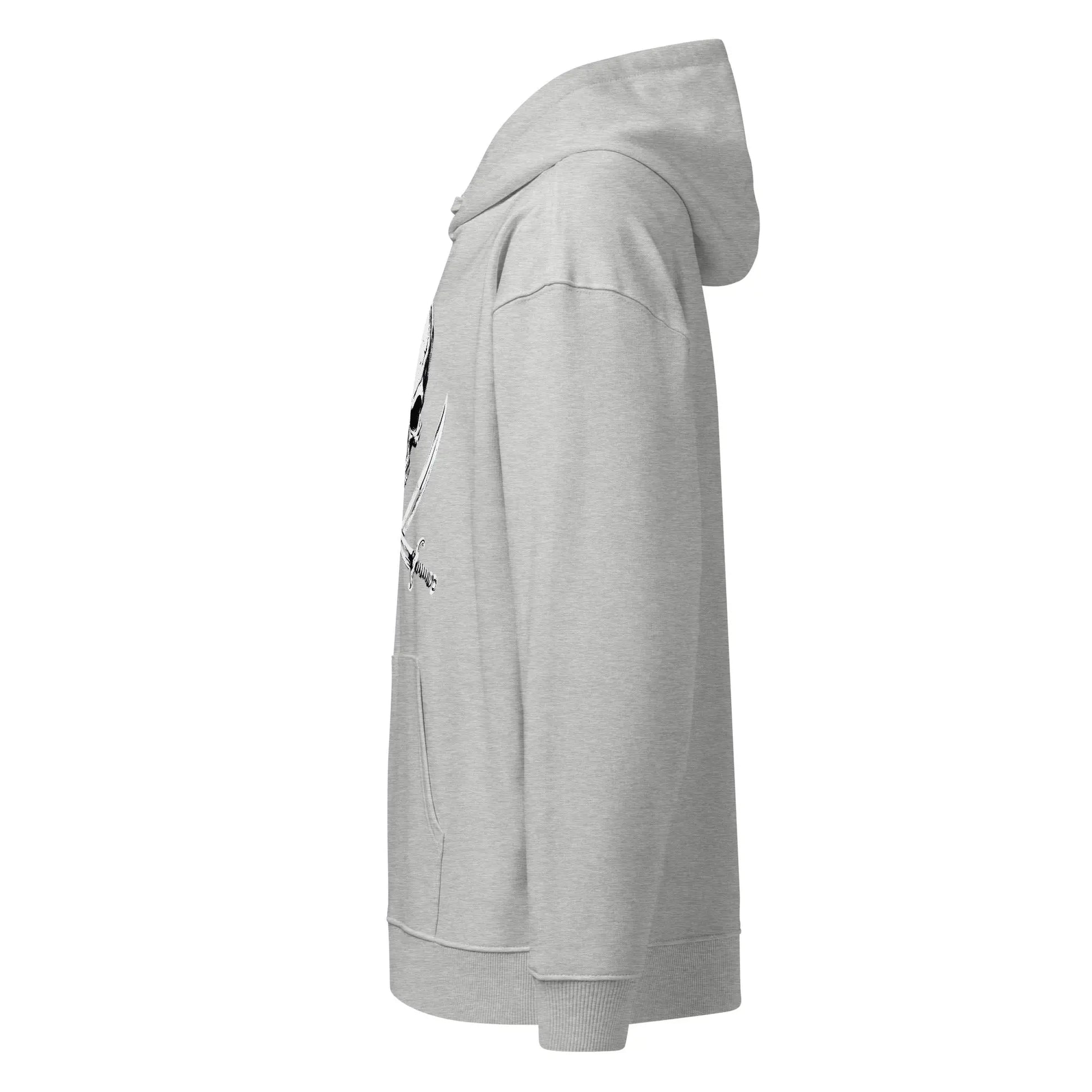 Doom Gate Skull - organic relaxed hoodie by Stanley/Stella Tags: cross bones, graphic tee, hoodie, organic cotton, original, Printful, retro, shirt, skull, sweatshirt, t-shirt, unisex, vintage RetroSplendor Apparel