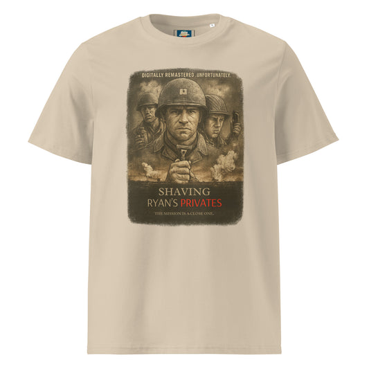 Shaving Ryan's Privates - organic ribbed neck t-shirt - Retro Splendor