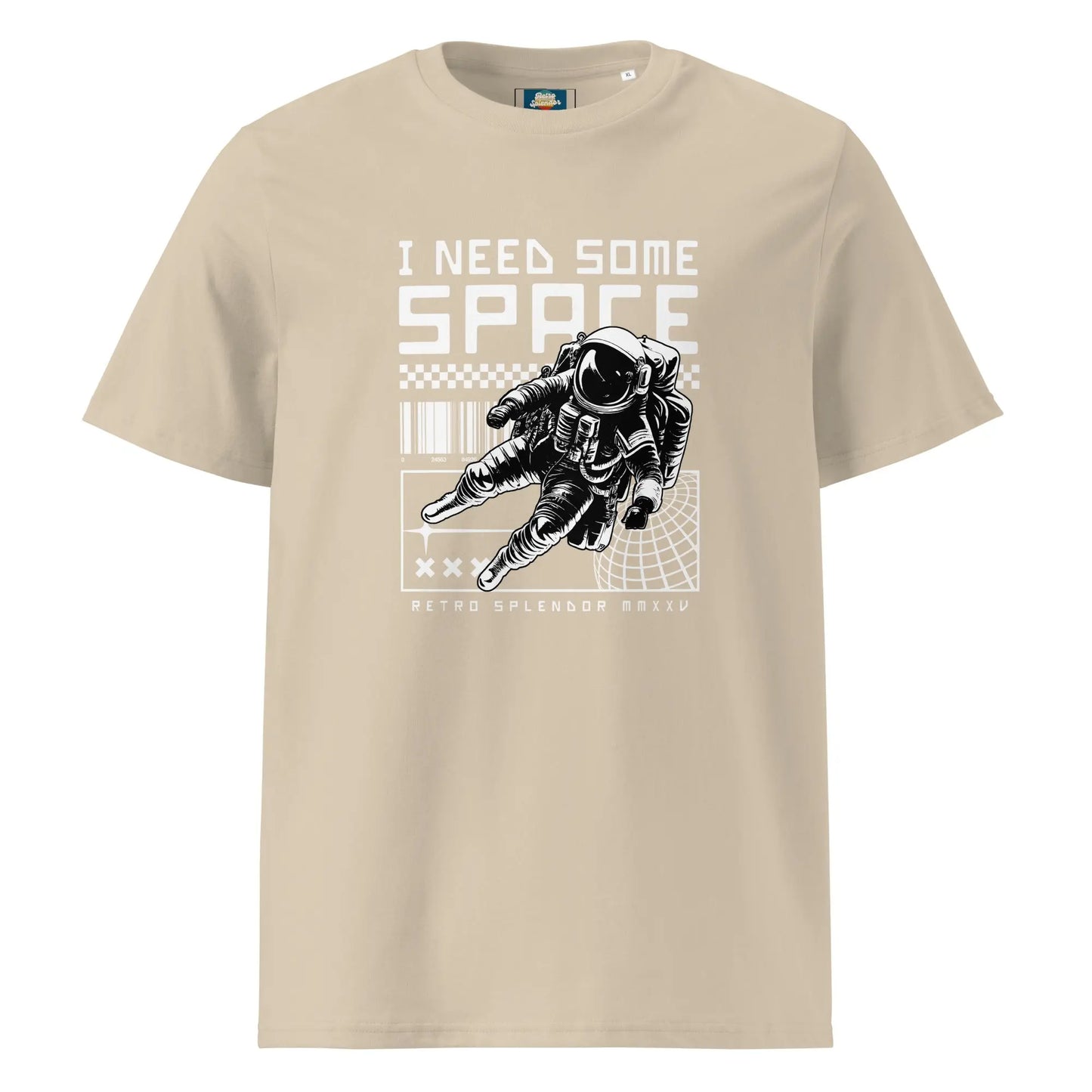 I Need Some Space - Unisex organic ribbed neck t-shirt by Stanley/Stella Tags: astronaut, cool, graphic, men, original, Printful, retro, space, tee, unisex, vintage, women, Y2k RetroSplendor Apparel