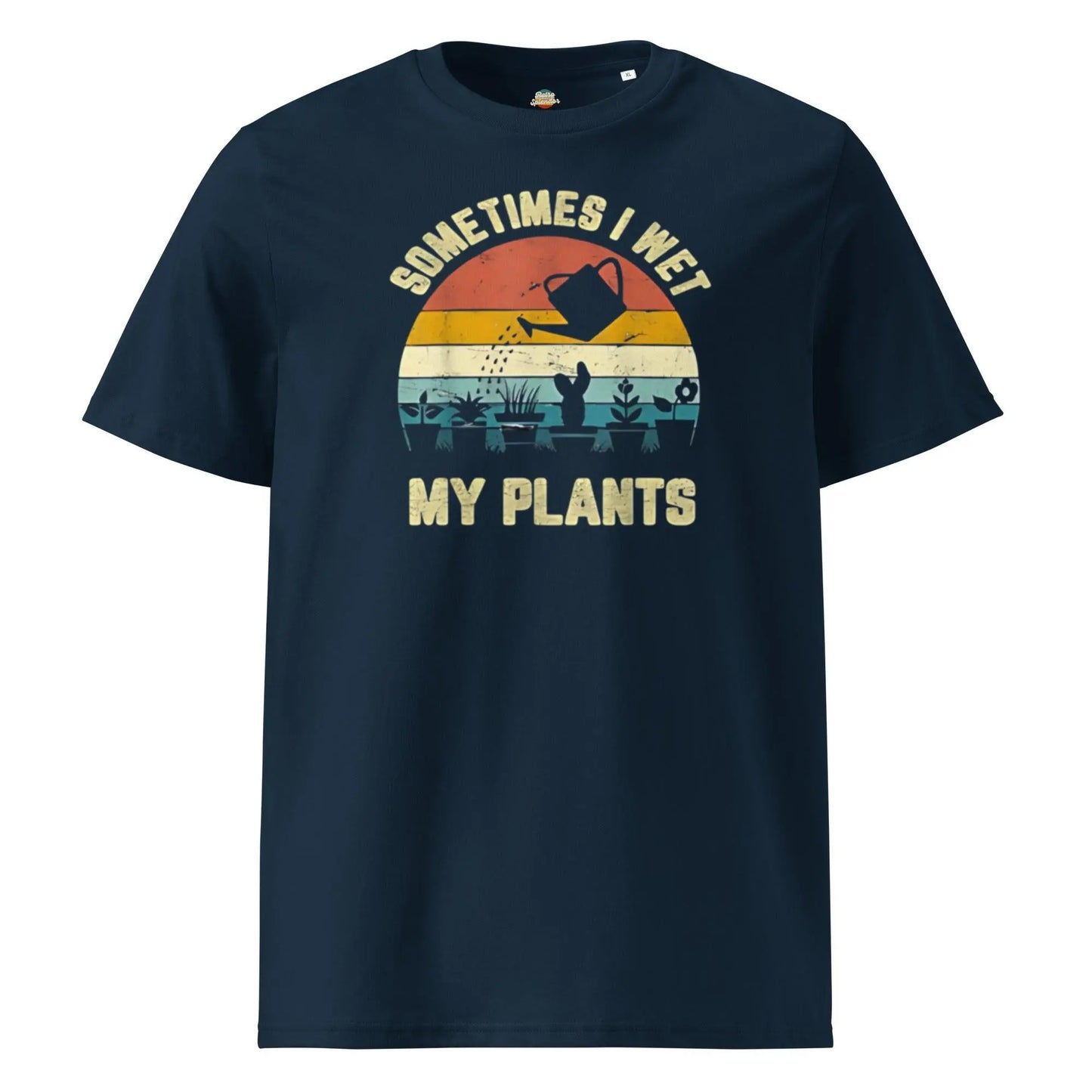 Sometimes I Wet My Plants - Men's organic ribbed neck t-shirt by Stanley/Stella Tags: 100% organic cotton, funny, graphic tee, original, plants, polyester blend for some colors, retro, retrosplendor, shirt, splendor, t-shirt, unisex, vintage RetroSplendor Apparel