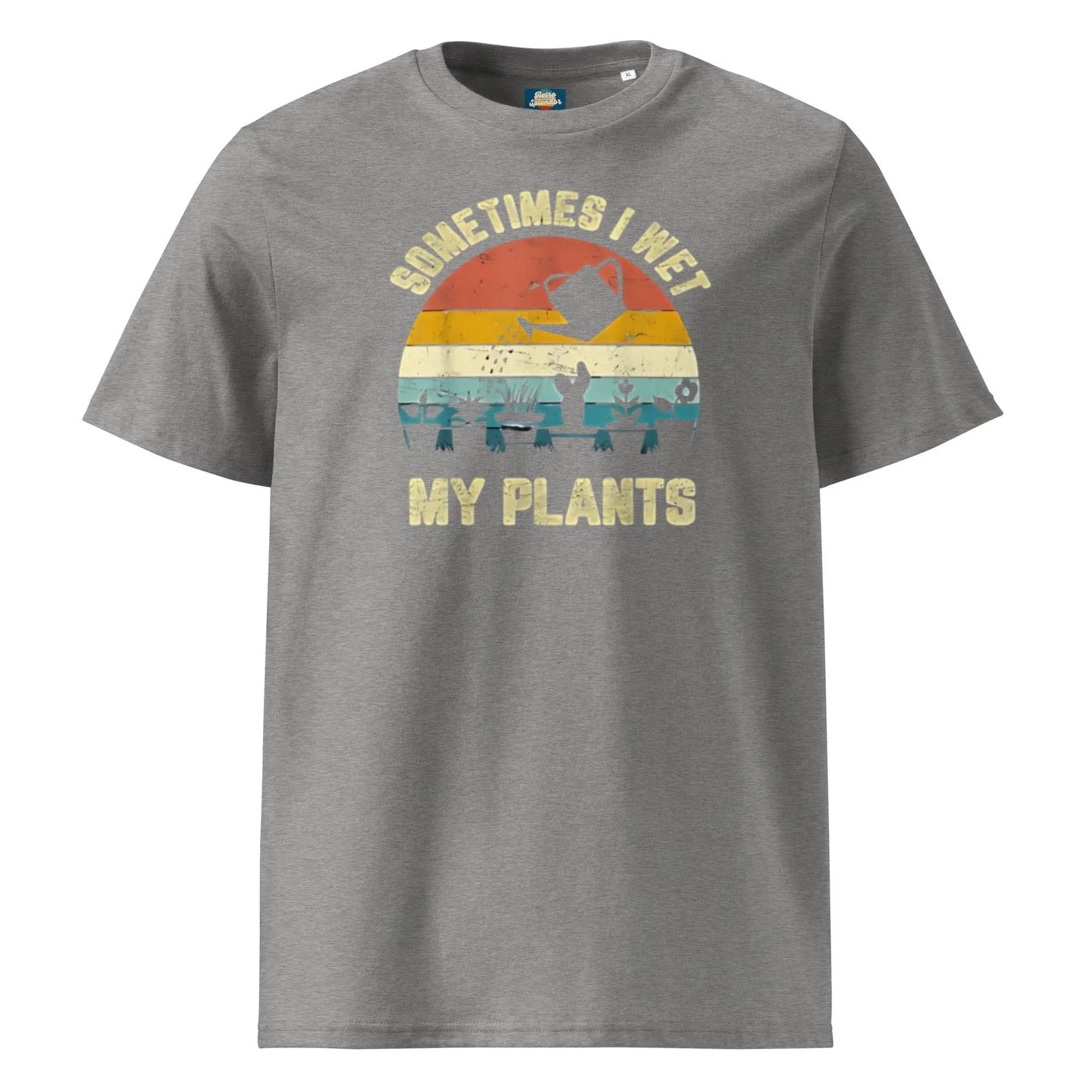 Sometimes I Wet My Plants - Men's organic ribbed neck t-shirt by Stanley/Stella Tags: 100% organic cotton, funny, graphic tee, original, plants, polyester blend for some colors, retro, retrosplendor, shirt, splendor, t-shirt, unisex, vintage RetroSplendor Apparel