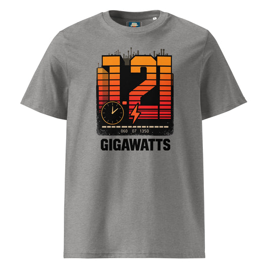 1.21 Gigawatts! - organic ribbed neck t-shirt - Retro Splendor