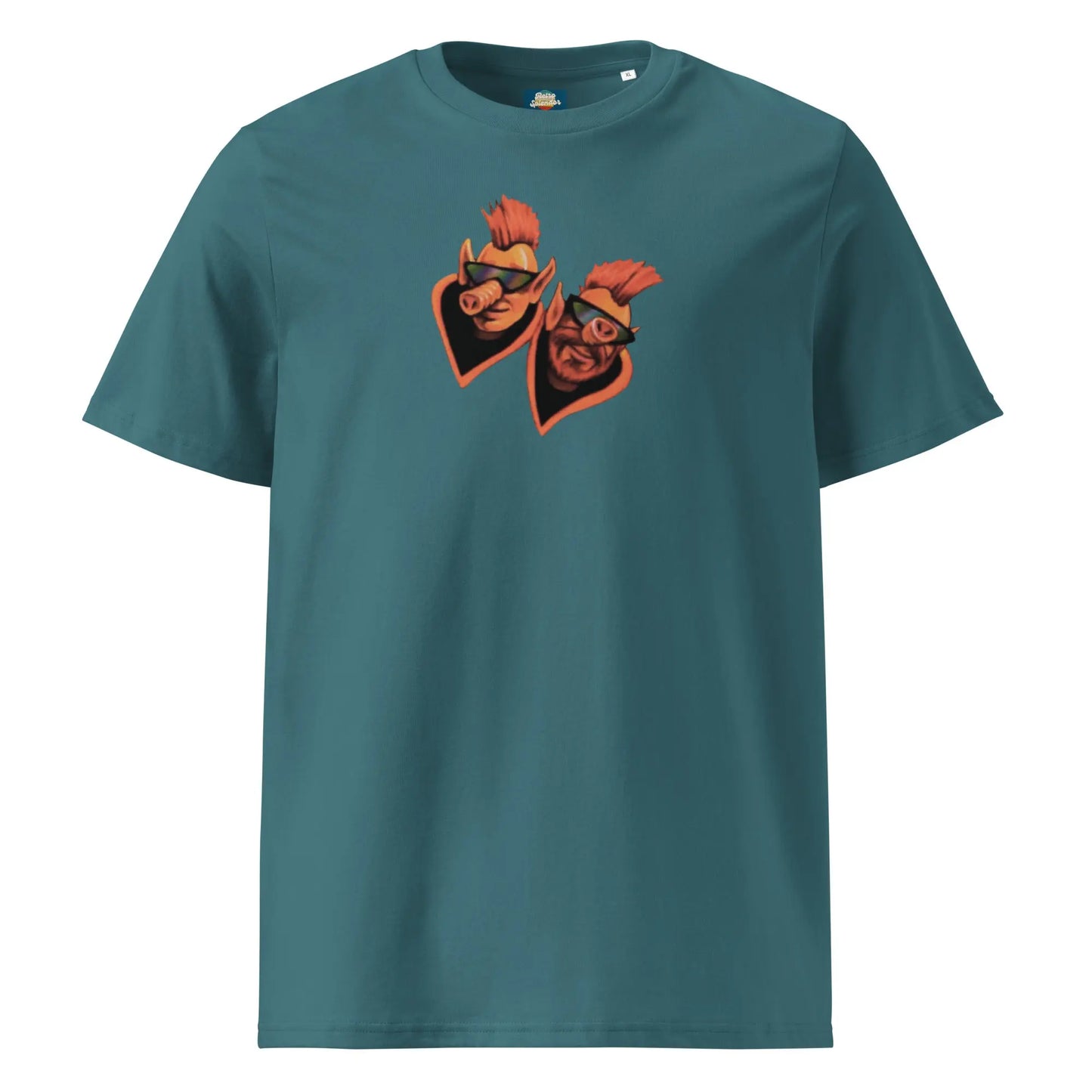 Two Guys From Andromeda - Unisex organic ribbed neck t-shirt by Stanley/Stella Tags: 80s, gaming, graphic tee, Printful, retro, space quest, two guys from andromeda, vintage vibe RetroSplendor Apparel