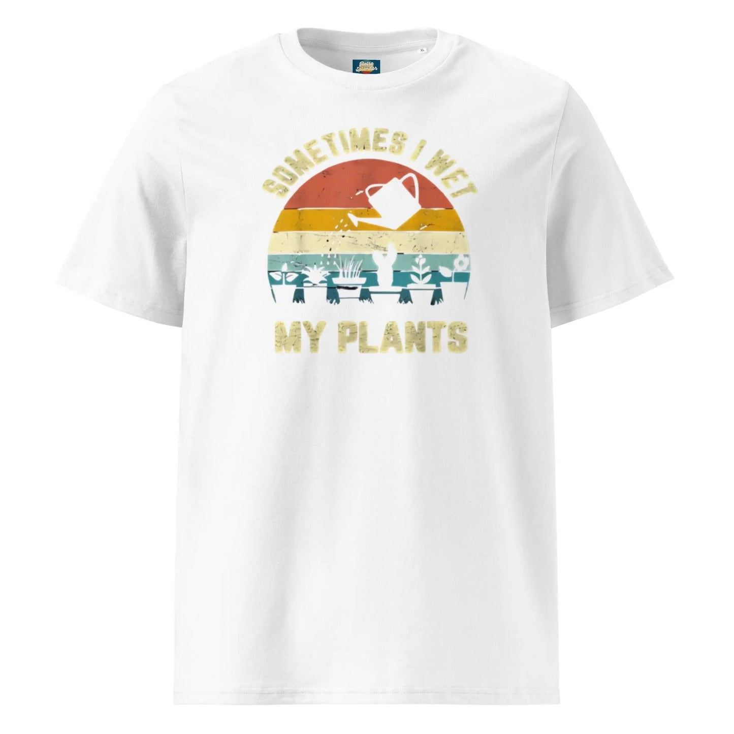 Sometimes I Wet My Plants - Men's organic ribbed neck t-shirt by Stanley/Stella Tags: 100% organic cotton, funny, graphic tee, original, plants, polyester blend for some colors, retro, retrosplendor, shirt, splendor, t-shirt, unisex, vintage RetroSplendor Apparel