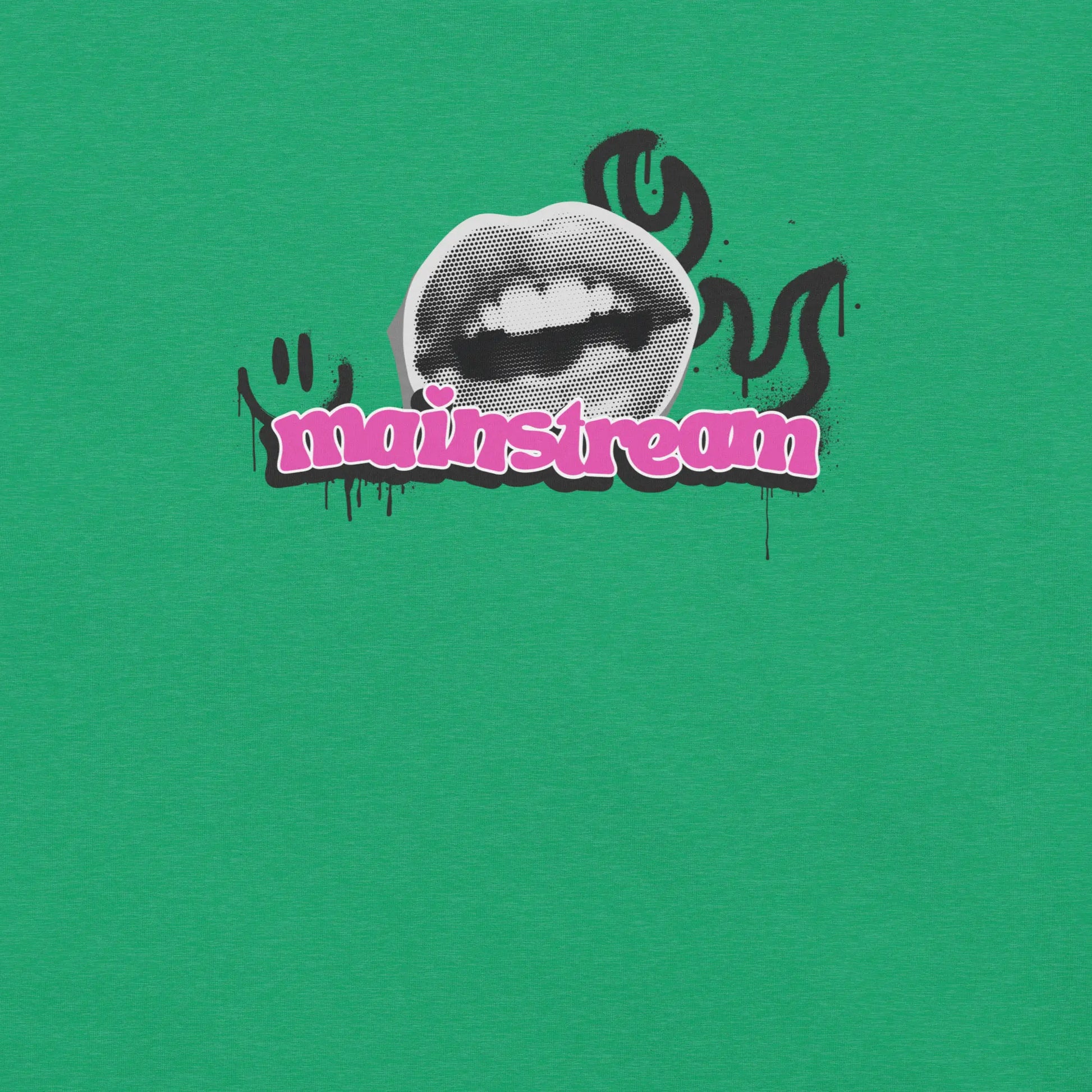 Vintage Unisex Graphic Tee: Minimalist Mainstream Counter-Culture Lips Design Original T-Shirt Stanley/Stella