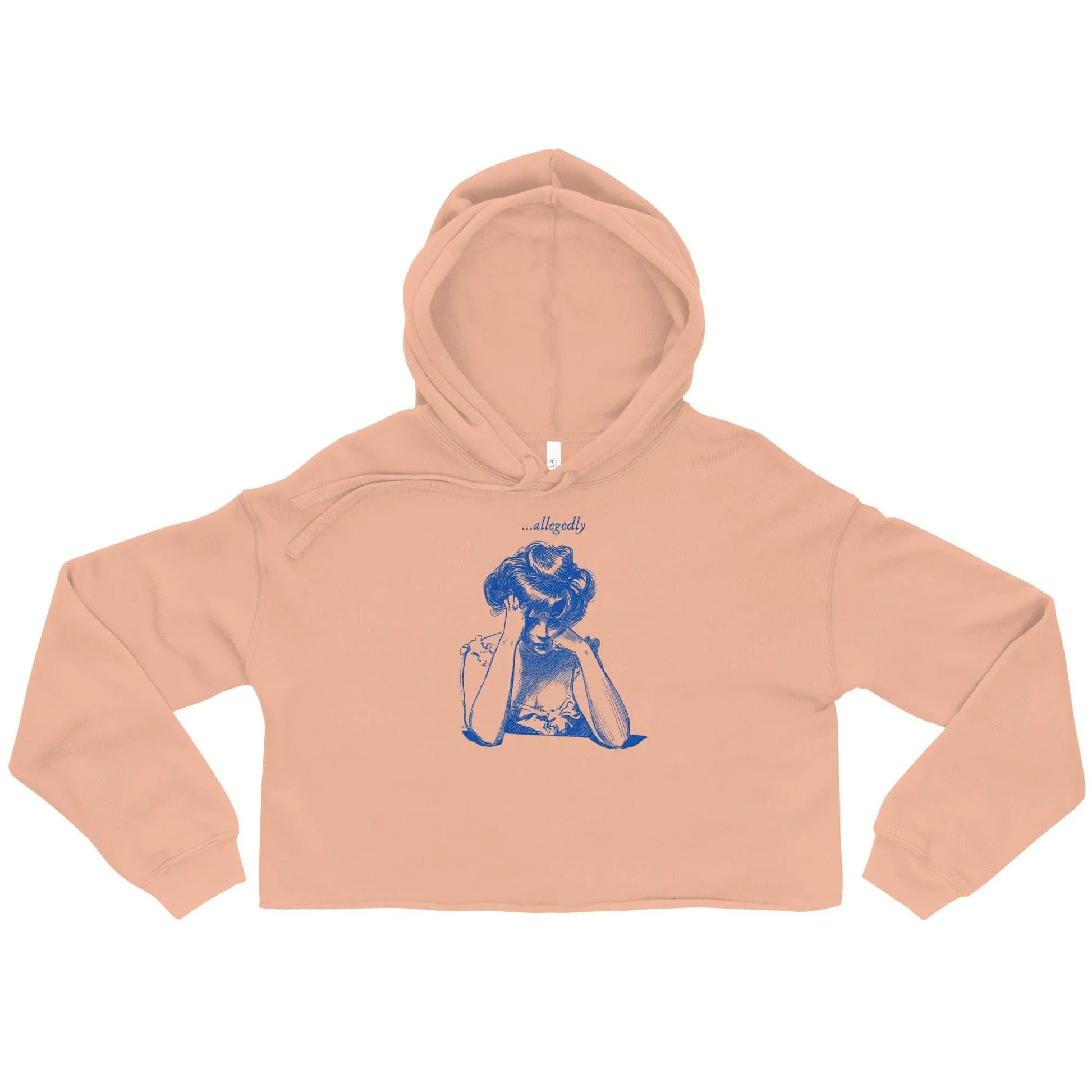 Retro Allegedly Crop Hoodie - Classic TV & Movie Inspired by Stanley/Stella Tags: allegedly, funny, humor, organic cotton, original, retro, vintage RetroSplendor Apparel