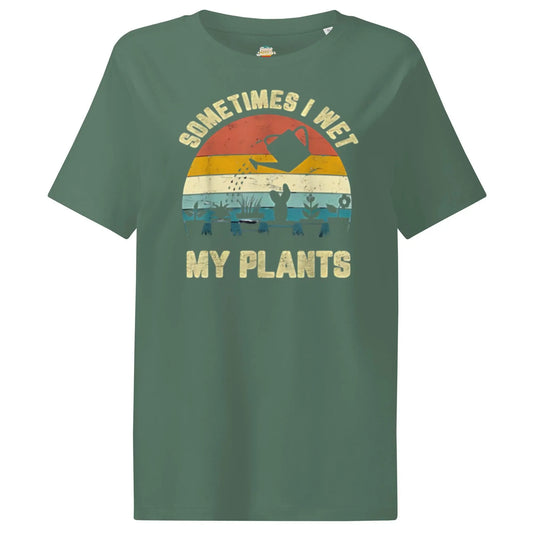 Sometimes I Wet My Plants - Women’s organic ribbed neck t-shirt by Stanley/Stella Tags: funny, graphic tee, organic cotton, original, plants, retro, retrosplendor, shirt, splendor, t-shirt, vintage, womens RetroSplendor Apparel