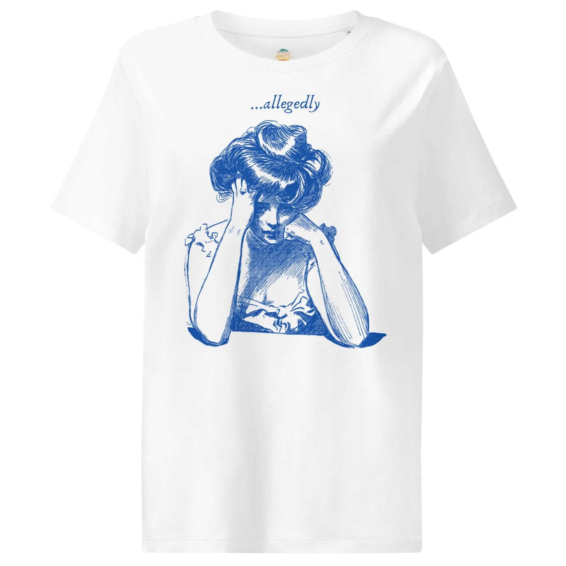 Retro Ribbed Neck Women's T-Shirt - Allegedly Lady by Stanley/Stella Tags: allegedly, comedy, fashion, funny, humor, lady, organic cotton, original, retro, shirt, t-shirt, vintage, womens RetroSplendor Apparel